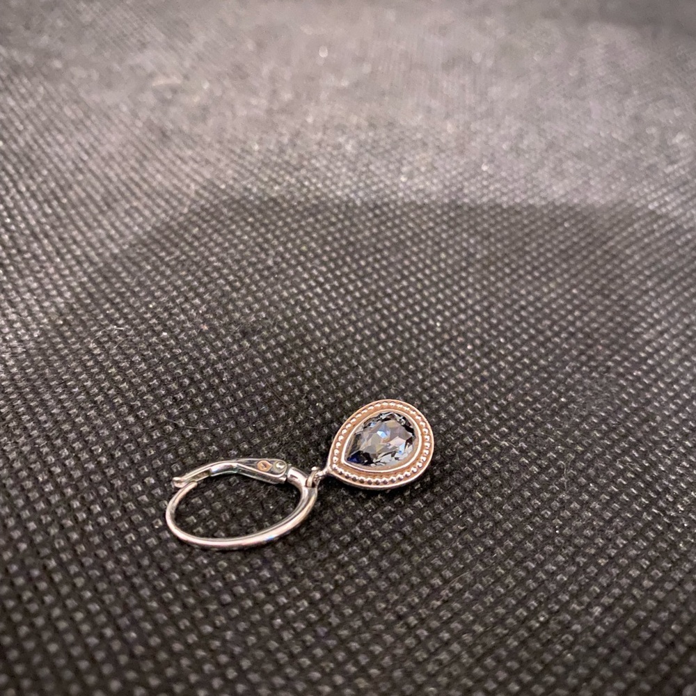 Sterling Silver Crested Ruby & White Sapphire Dro… - image 4